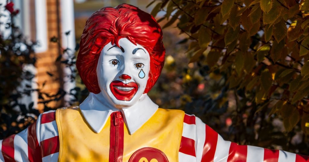 The Ronald McDonald statue outside the Ronald McDonald's House.